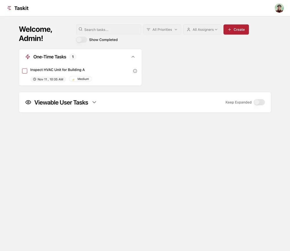 Taskit screenshot 1